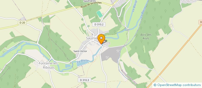 localisation de l'entreprise UNION DES ANCIENS COMBATTANTS MUTILES ET VICTIMES DE GUERRE DE SAULNIERES CRECY COUVE ET FONTAINE LES RIBOUTS à SAULNIERES