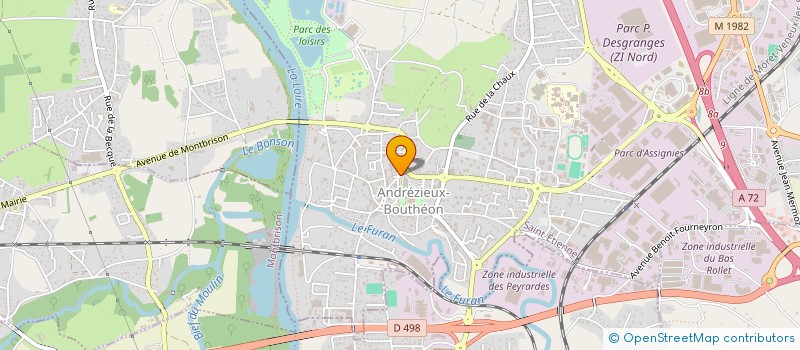 localisation de l'entreprise UNION DES ARTISANS ET COMMERCANTS D'ANDREZIEUX BOUTHEON  ANDREZIEUX-BOUTHEON