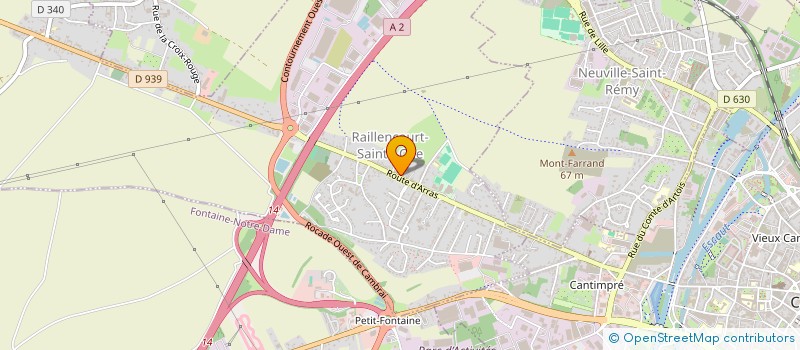 localisation de l'entreprise UNION DES ASSOCIATIONS FONCIERES DE REMEMBREMENT DE RAILLENCOURT-SAINTE-OLLE SAILLY-LEZ-CAMBRAI à RAILLENCOURT-SAINTE-OLLE