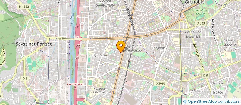 localisation de l'entreprise UNION DES ASSOCIATIONS SYNDICALES DE L ISERE DU DRAC ET DE LA ROMANCHE  GRENOBLE