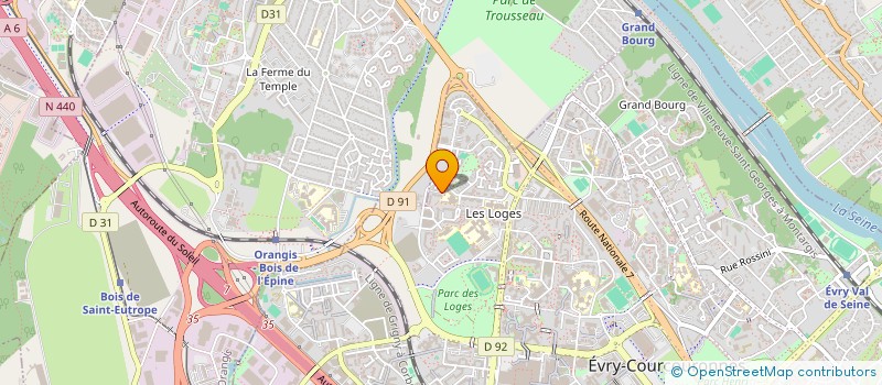 localisation de l'entreprise UNION DES AUTONOMES  EVRY-COURCOURONNES