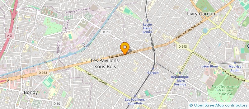 localisation de l'entreprise UNION DES CITOYENS HAITIENS POUR LE DEVELOPPEMENT DE GRESSIER (UCHADGRE)  LES PAVILLONS-SOUS-BOIS