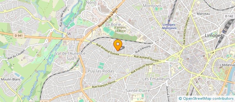 localisation de l'entreprise UNION DES CLUBS PROF DE RUGBY à LIMOGES