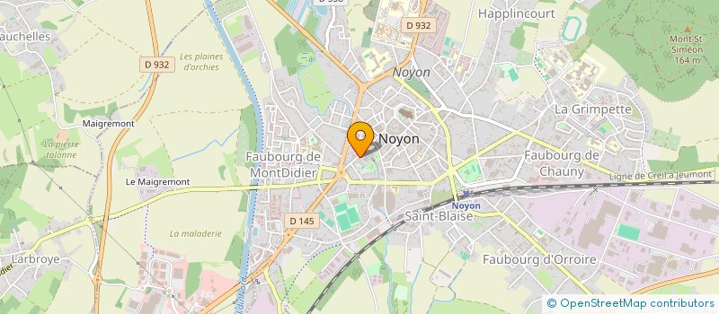 localisation de l'entreprise UNION DES COMMERCANTS ARTISANS  NOYON