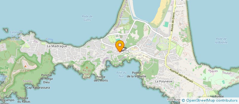 localisation de l'entreprise UNION DES COMMERCANTS DE LA PRESQU'ILE DE GIENS  HYERES