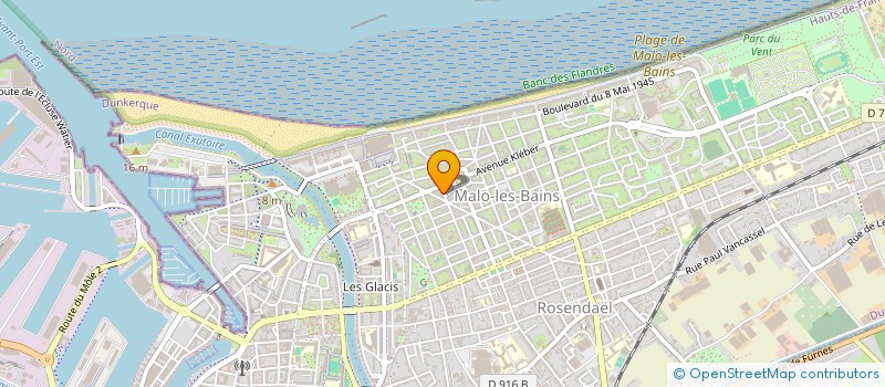 localisation de l'entreprise UNION DES COMMERCANTS ET ARTISANS DE MALO LES BAINS à DUNKERQUE