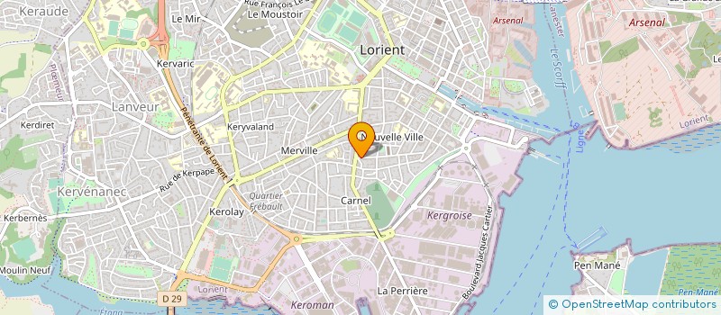localisation de l'entreprise UNION DES COOPERATEURS DE BRETAGNE à LORIENT