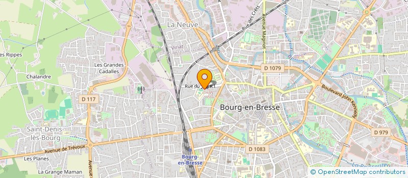 localisation de l'entreprise UNION DES DELEGUES DEPARTEMENTAUX DE L'EDUCATION NATIONALE DE L'AIN à BOURG-EN-BRESSE