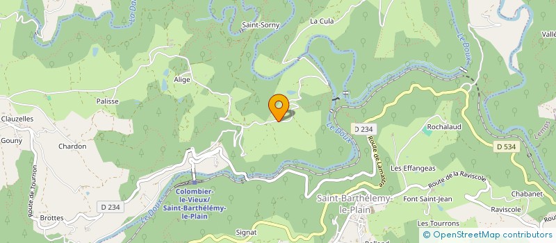 localisation de l'entreprise UNION DES DELEGUES DEPARTEMENTAUX DE L'EDUCATION NATIONALE DE L'ARDECHE  COLOMBIER-LE-VIEUX