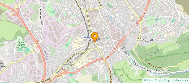 localisation de l'entreprise UNION DES EMPLOYES TRAMWAYS  SAINT-ETIENNE