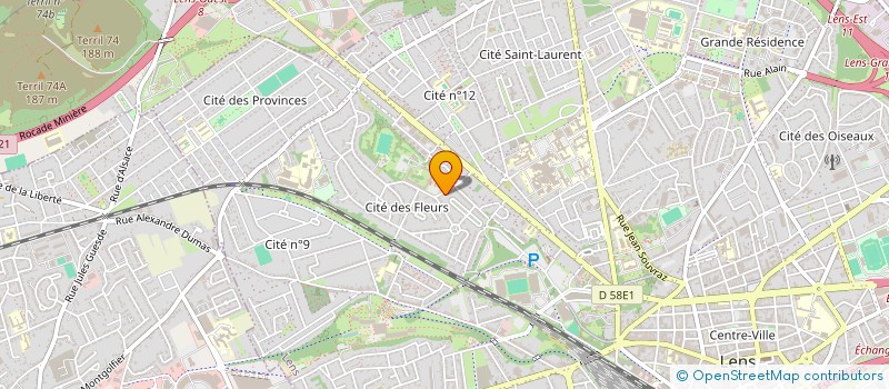 localisation de l'entreprise UNION DES ETUDIANTS (UDE) SERVICES ET RESEAUX DE COMMUNICATION (SRC)  LENS