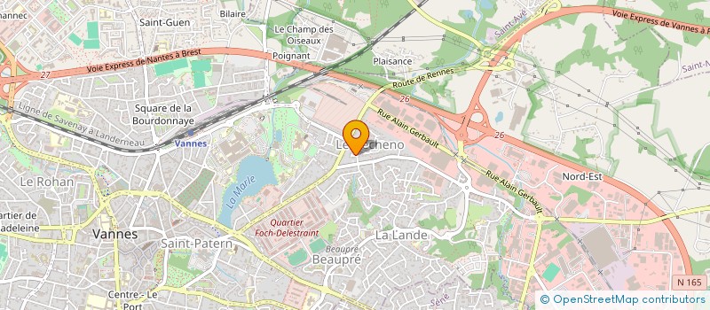 localisation de l'entreprise UNION DES FIBROMYALGIQUES ET DOULOUREUX CHRONIQUES DU MORBIHAN à VANNES