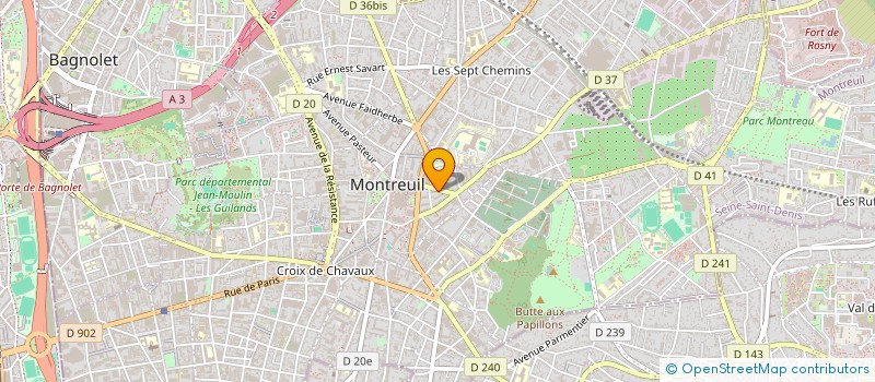 localisation de l'entreprise UNION DES GORIENS EN FRANCE POUR LE DEVELOPPEMENT à MONTREUIL