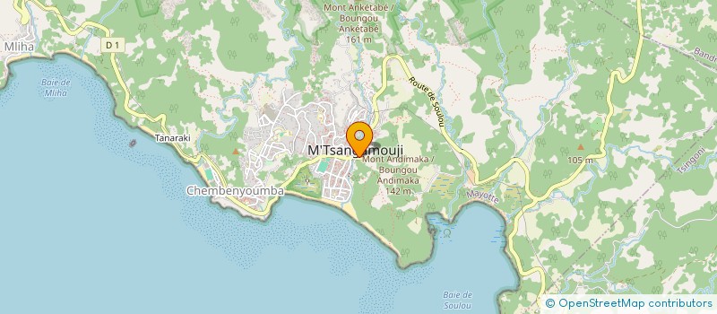 localisation de l'entreprise UNION DES GRANDS COMORIENS DE LA COMMUNE DE M'TSANGAMOUJI (UGCCM) à M'TSANGAMOUJI