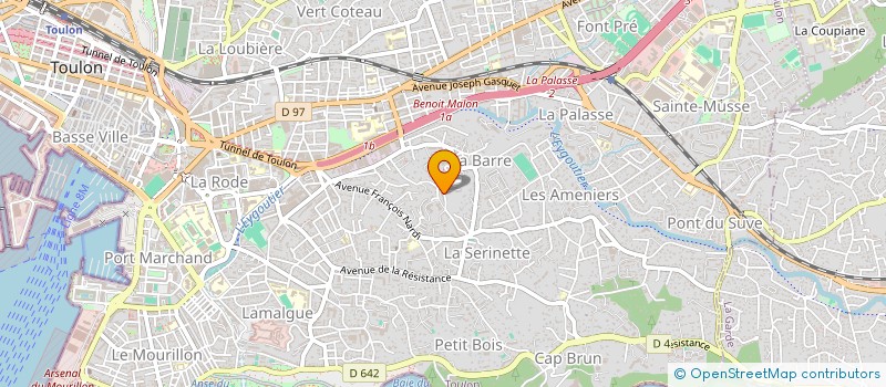 localisation de l'entreprise UNION DES HABITANTS DE LA CLOSERIE  TOULON