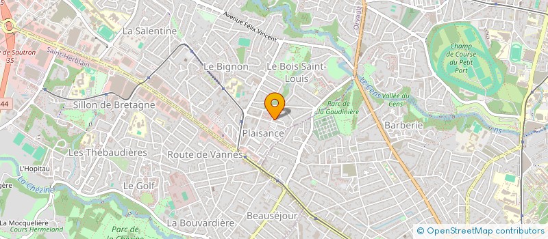 localisation de l'entreprise UNION DES HABITANTS DE PLAISANCE à ORVAULT