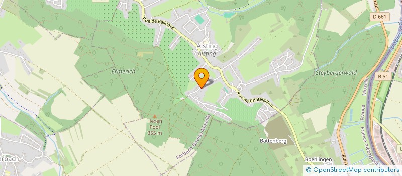 localisation de l'entreprise UNION DES INVALIDES ANCIENS COMBATTANTS ET VICTIMES DE GUERRE D'ALSACE-LORRAINE 1939/45-INDO-AFN-TOE-ME GROUPEMENT D'ALS  ALSTING