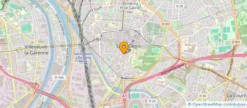 localisation de l'entreprise UNION DES JEUNES POUR LA SOLIDARITE ET LE PROGRES-UJSP à SAINT-DENIS
