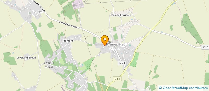 localisation de l'entreprise UNION DES JOURNALISTES DE SPORT EN FRANCE NORMANDIE  FERRIERES-HAUT-CLOCHER