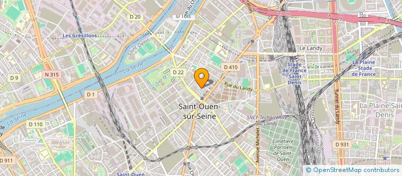 localisation de l'entreprise UNION DES LOCATAIRES DU 4 ET 7 CIPRIANI A SAINT OUEN à SAINT-OUEN-SUR-SEINE