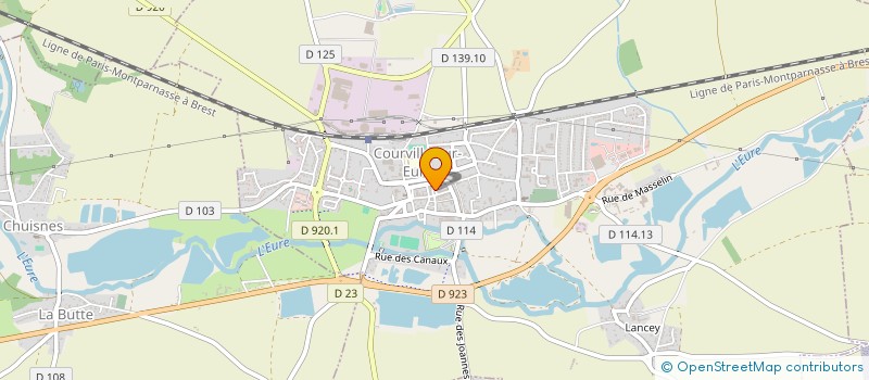 localisation de l'entreprise UNION DES METIERS COURVILLOIS à COURVILLE-SUR-EURE
