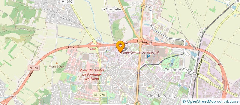 localisation de l'entreprise UNION DES METIERS & DES INDUSTRIES DE L'HOTELLERIE DE COTE-D'OR  DIJON