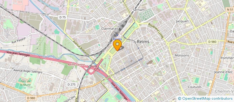 localisation de l'entreprise UNION DES METIERS ET DE L'INDUSTRIE DE L'HOTELLERIE DE LA MARNE  REIMS