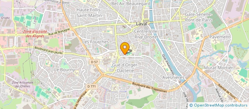 localisation de l'entreprise UNION DES METIERS ET DES INDUSTRIES DE HOTELLERIE DE LA MAYENNE à LAVAL