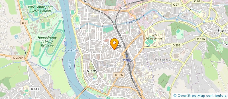 localisation de l'entreprise UNION DES MUTUELLES DE L'ALLIER à VICHY