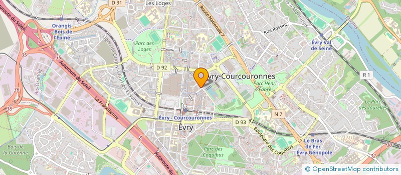 localisation de l'entreprise UNION DES MUTUELLES DE L ESSONNE à EVRY-COURCOURONNES