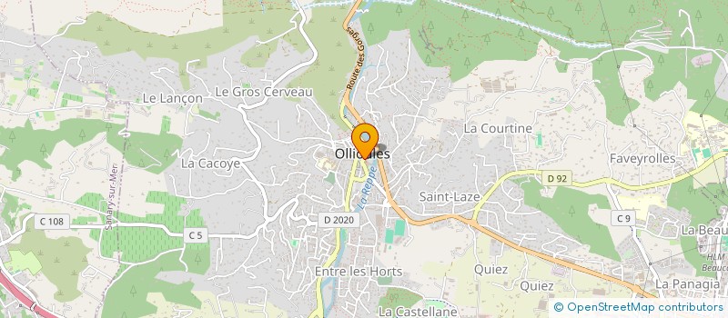 localisation de l'entreprise UNION DES NATURISTES DU LAYET  OLLIOULES