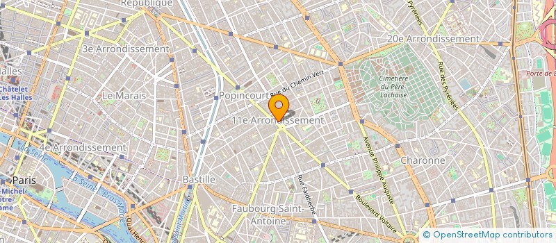 localisation de l'entreprise UNION DES OEUVRES DU XI ARROND à PARIS