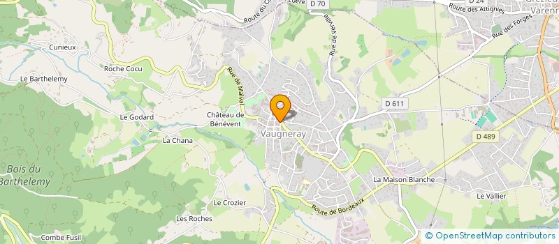 localisation de l'entreprise UNION DES OEUVRES LAIQUES  VAUGNERAY