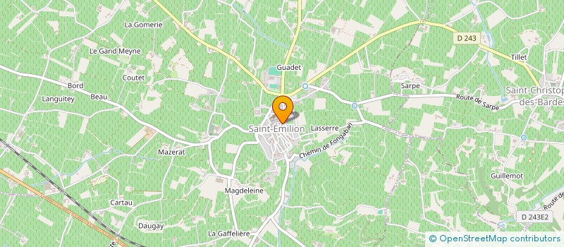 localisation de l'entreprise UNION DES OFFICES DE TOURISME ET SYNDICATS D'INITIATIVE DU PAYS LIBOURNAIS à SAINT-EMILION