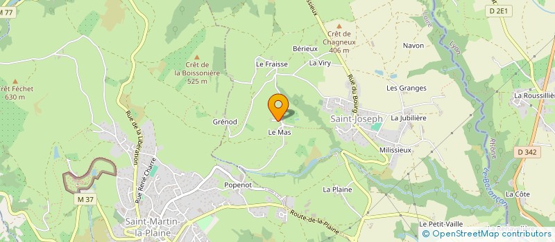 localisation de l'entreprise UNION DES OLEICULTEURS AMATEURS ET PROFESSIONNELS DU PAYS DU GIER à SAINT-JOSEPH