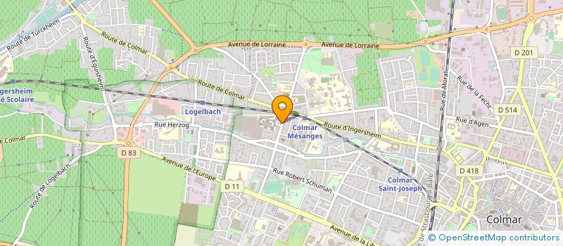 localisation de l'entreprise UNION DES PARENTS D'ELEVES COLMARIENS  COLMAR