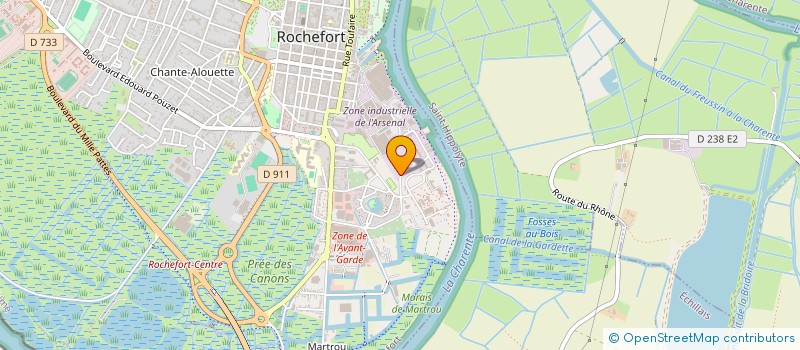 localisation de l'entreprise UNION DES PATINEURS ARTISTIQUES DE ROCHEFORT  ROCHEFORT