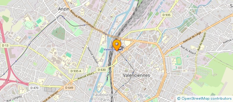 localisation de l'entreprise UNION DES PATISSIERS DU HAINAUT  VALENCIENNES