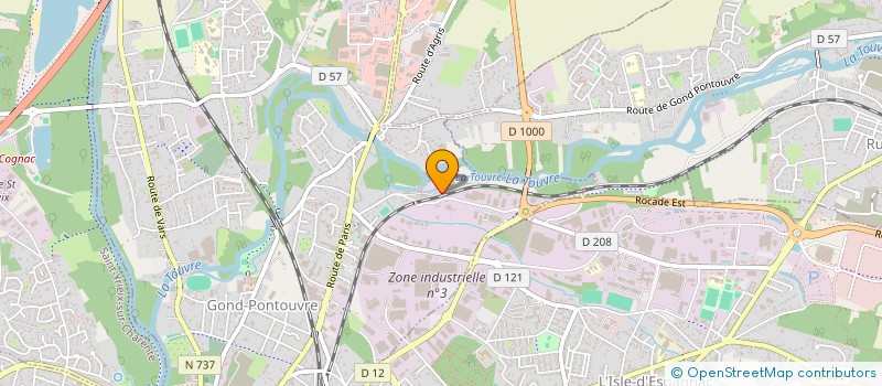 localisation de l'entreprise UNION DES PECHEURS DE CARNASSIERS 16 - U.P.C. 16  GOND-PONTOUVRE