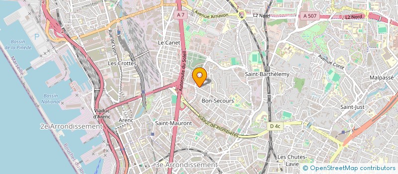 localisation de l'entreprise UNION DES PEUPLES DE  LA MEDITERRANEE  MARSEILLE