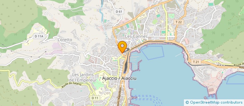 localisation de l'entreprise UNION DES PHILATELISTES DES PTT  AJACCIO