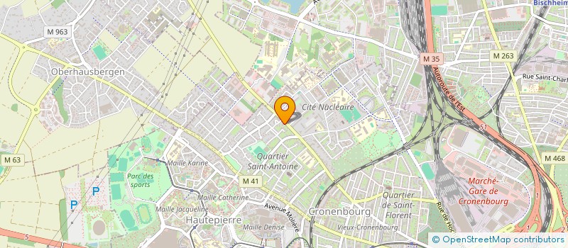 localisation de l'entreprise UNION DES POMPES FUNEBRES DU BAS RHIN à STRASBOURG