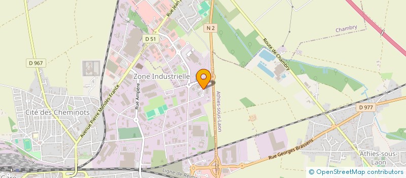 localisation de l'entreprise UNION DES SECTEURS D'ENERGIE DU DEPARTEMENT DE L'AISNE à LAON