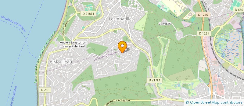 localisation de l'entreprise UNION DES SURF-CLUBS DU BASSIN D'ARCACHON à LA TESTE DE BUCH