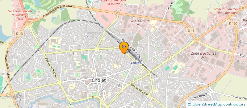 localisation de l'entreprise UNION DES SYNDICATS CFDT à CHOLET