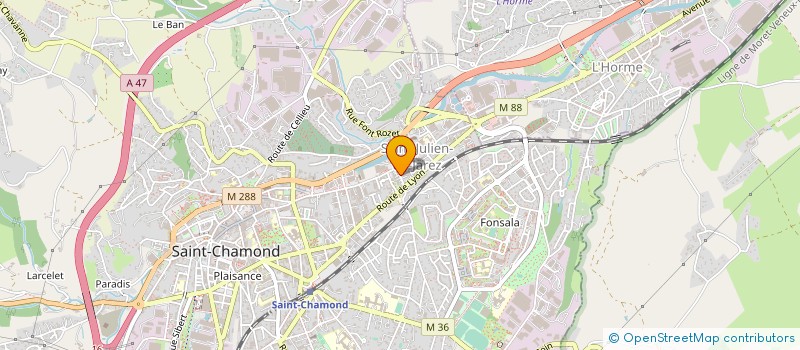 localisation de l'entreprise UNION DES SYNDICATS CGT  SAINT-CHAMOND