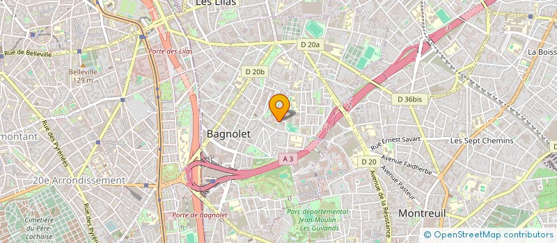 localisation de l'entreprise UNION DES SYNDICATS CGT DE BAGNOLET à BAGNOLET