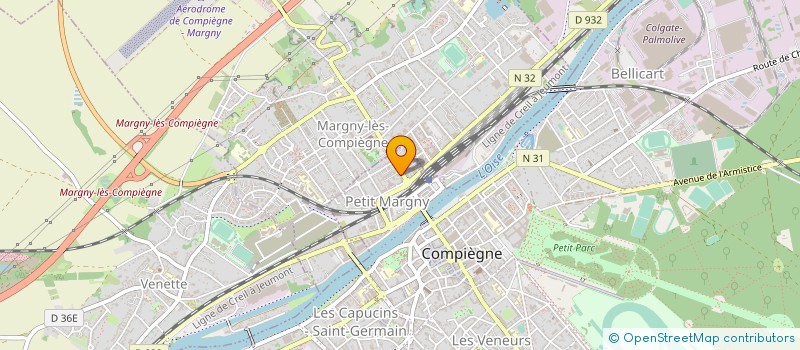 localisation de l'entreprise UNION DES SYNDICATS DES PROPRIETAIRES FORESTIERS PRIVES DE LA REGION HAUTS DE FRANCE  COMPIEGNE