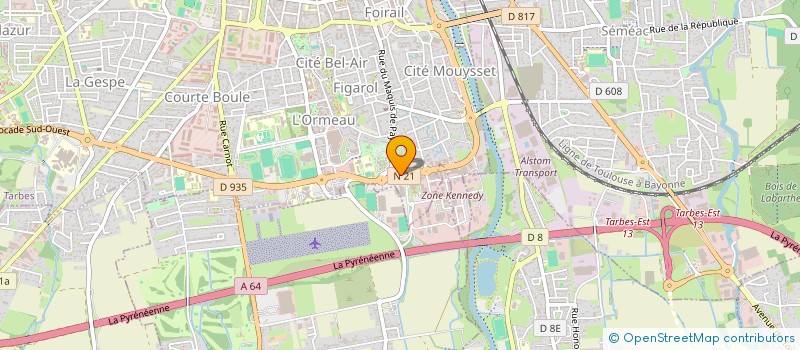 localisation de l'entreprise UNION DES TRANSPORTEURS BIGOURDANS à TARBES
