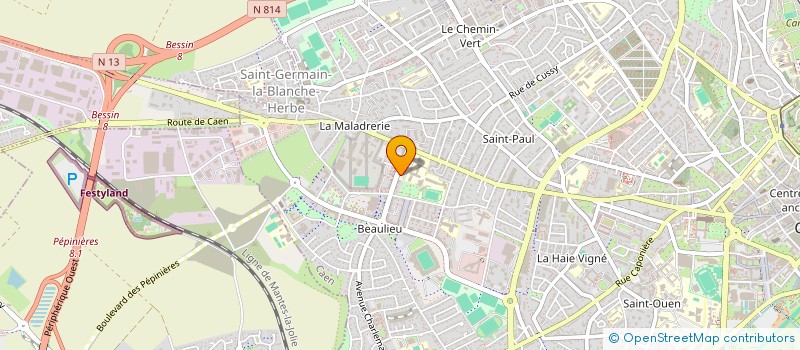 localisation de l'entreprise UNION DIOCESAINE ASS CARACTERE SOCIAL à CAEN